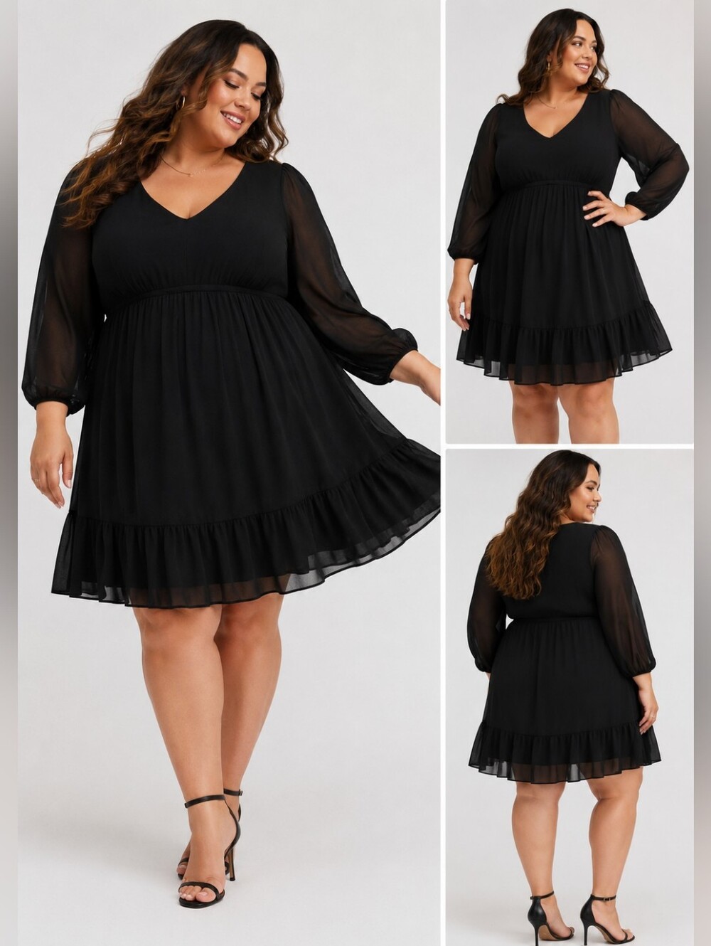 Torrid Black Chiffon Mini Dress 5X